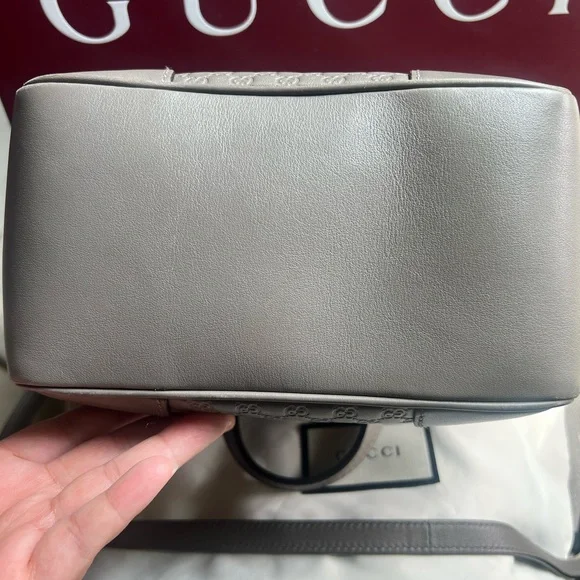 Gucci Gray Guccissima Leather Tote Bag